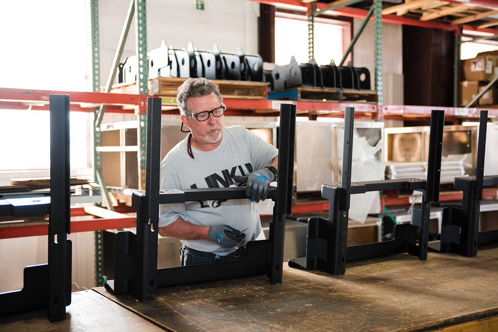 employee working of assembling an air dryer